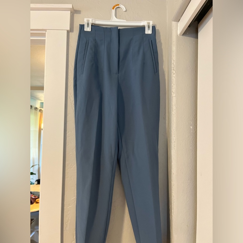 Zara blue tapered pants